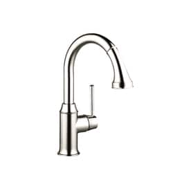 Talis C Single-Handle Pull Down Sprayer Kitchen Faucet with QuickClean in Polished Nickel