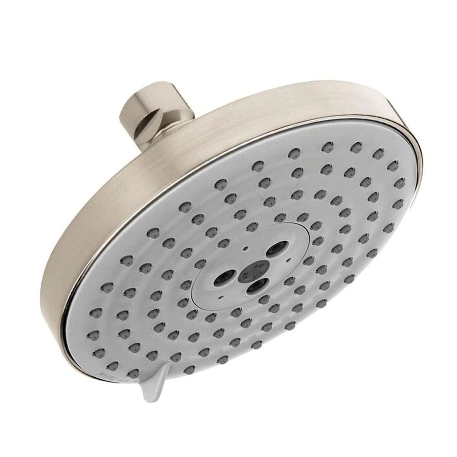 Hansgrohe Raindance Brushed Nickel 3-Spray Rain Shower Head at Lowes.com