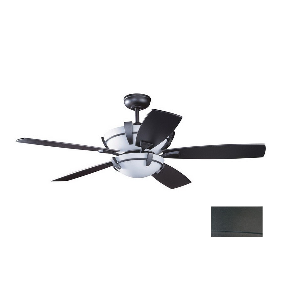 Kendal Lighting 52in Calavera Natural Iron Ceiling Fan with Light Kit and Remote in the Ceiling