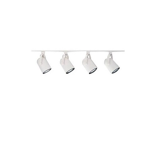 Nicor Lighting 4Light 48in White Roundback Linear Track Lighting Kit