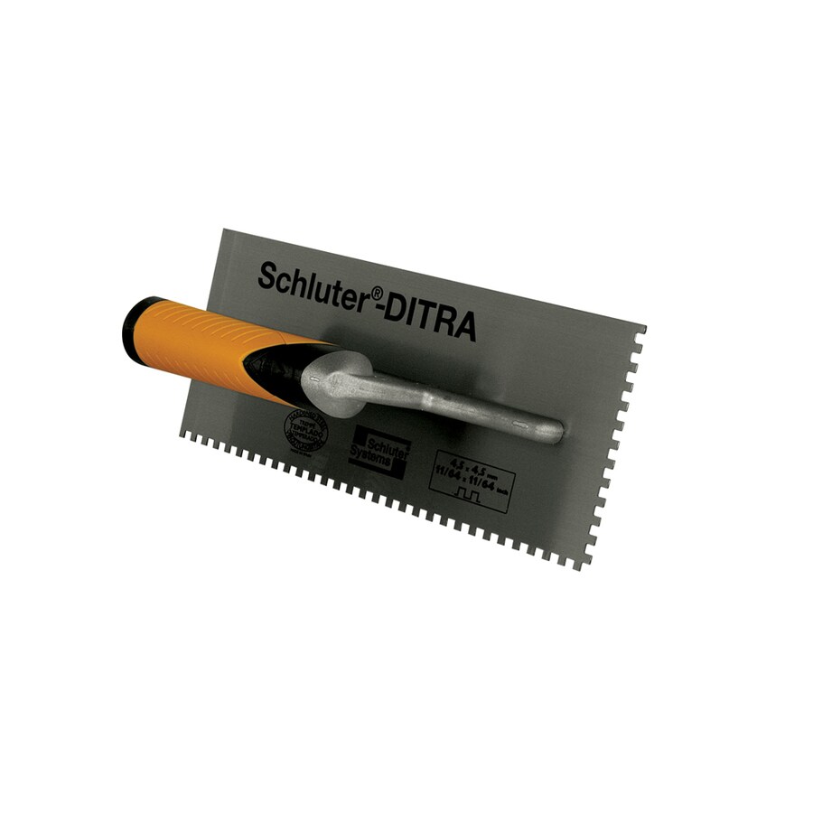 Schluter Systems 11in Stainless Steel Square Notch Ceramic Floor Trowel in the Flooring Trowels