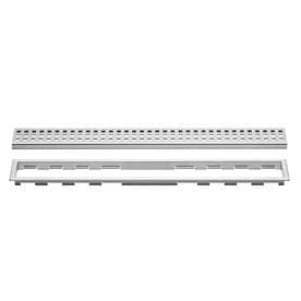 Schluter Kerdi-Line Brushed Stainless Steel 66-7/8 in. Perforated Grate Assembly with 3/4 in. Frame