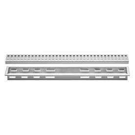 Schluter Kerdi-Line Brushed Stainless Steel 31-1/2 in. Perforated Grate Assembly with 1-1/8 in. Frame