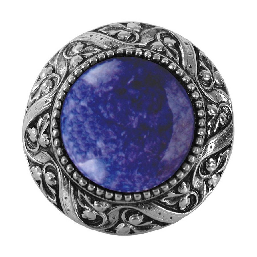 notting hill victorian jewel blue sodalite brite nickel round