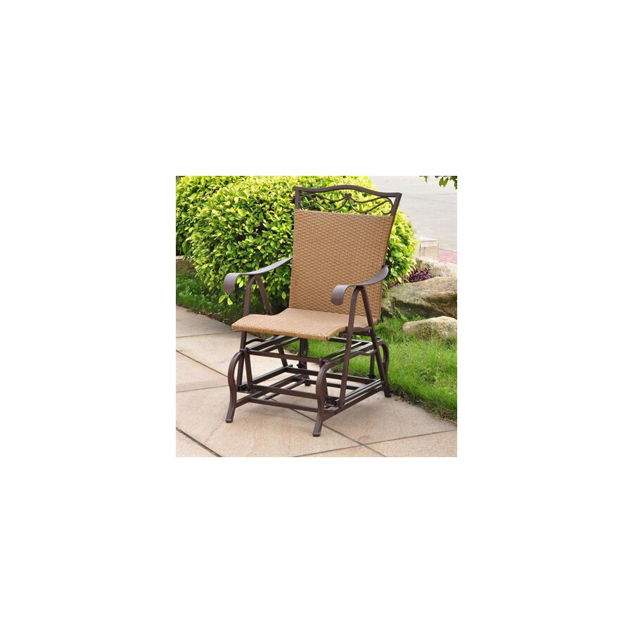 International Caravan Steel Patio Glider Chair At Com International Caravan Steel Patio Glider Chair