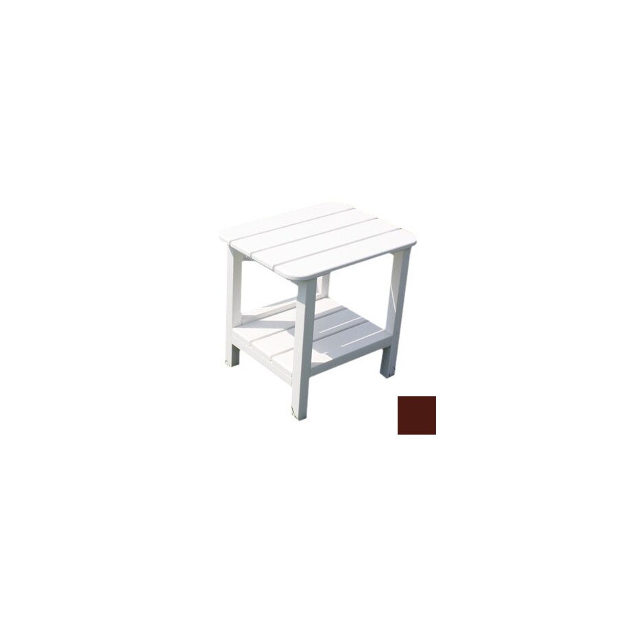 Malibu Outdoor Living 24in x 24in Dark Brown Plastic Square Patio Side Table at