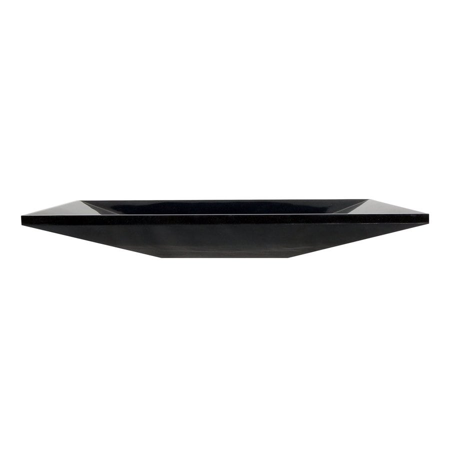 Shop Eden Bath Black Stone Vessel Rectangular Bathroom Sink at Lowes ...