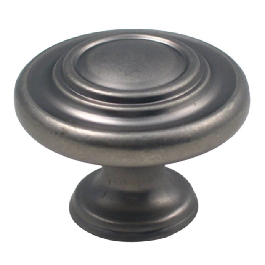 Shop Rusticware Traditional Weathered Pewter Round Cabinet Knob At   4064339 