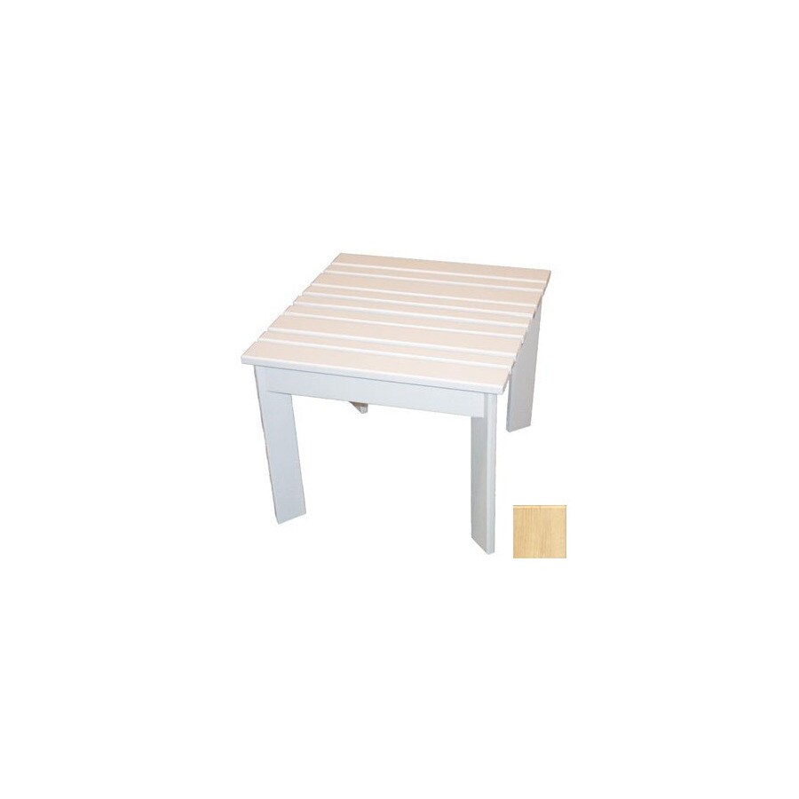 Prairie Leisure Design 72-ASPEN 20-in x 20-in Unfinished Aspen Wood Square Patio Side Table