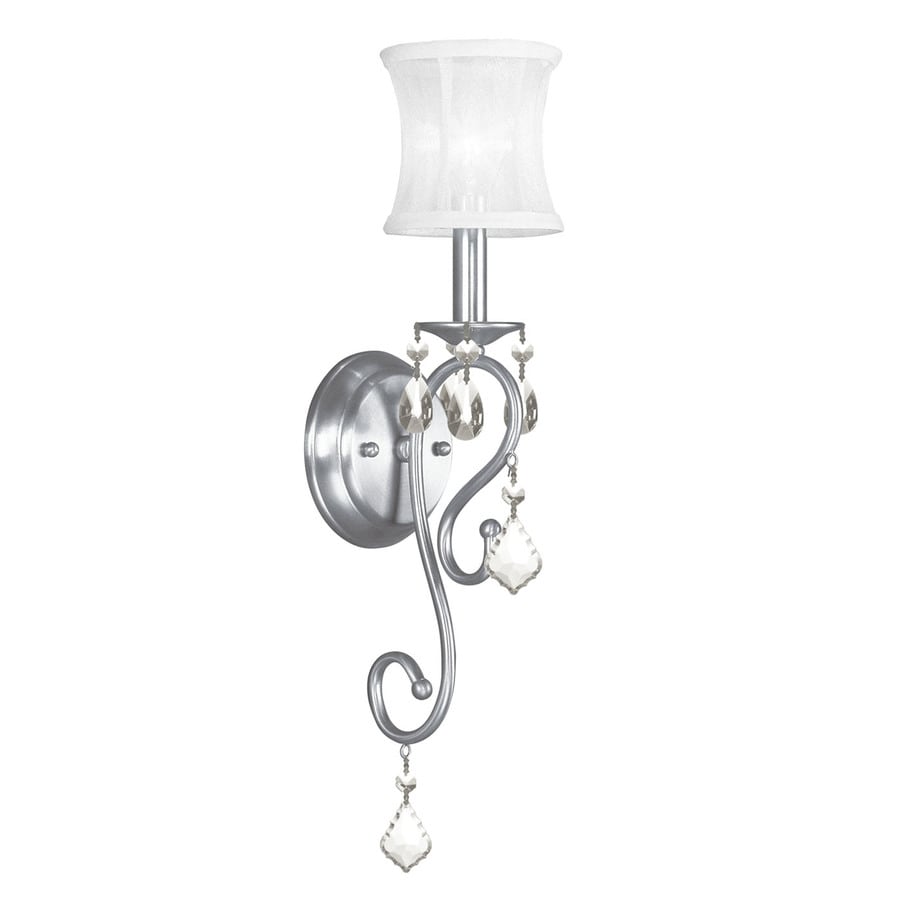 Livex Lighting Newcastle 5 In W 1 Light Brushed Nickel Crystal Livex Lighting Newcastle 5 In W 1 Light Brushed Nickel Crystal Accent Arm Wall