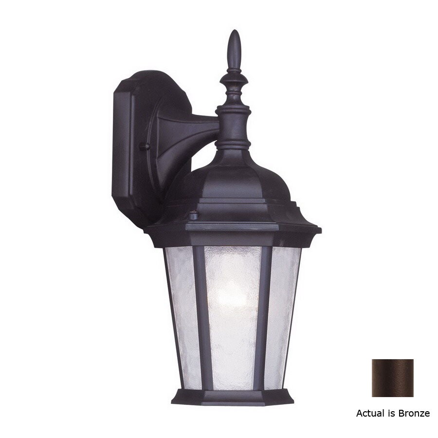 Livex Lighting 7550-07 Hamilton 12-1/2-in Bronze Outdoor Wall Light