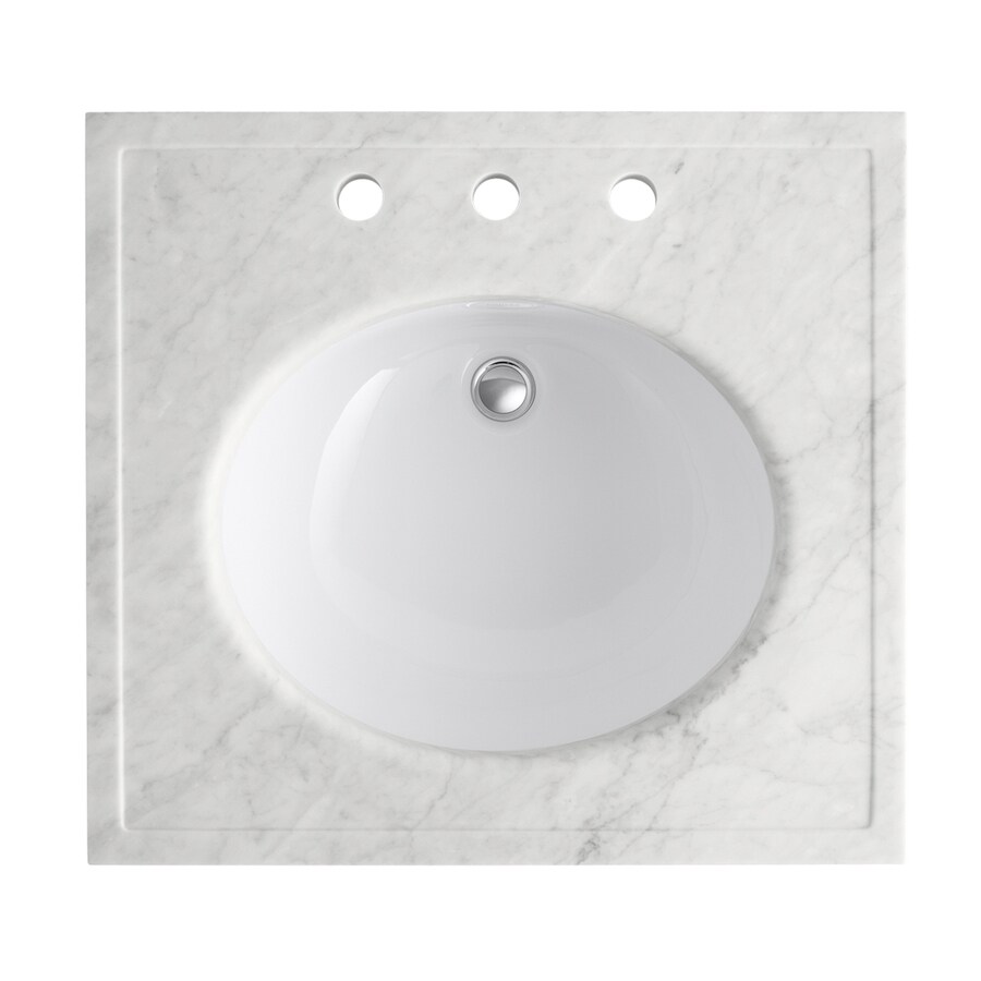 KOHLER Caxton White Undermount Bath Sink in the Bathroom Sinks department at