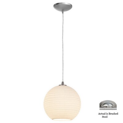 Access Lighting 12 In W Brushed Steel Art Glass Pendant Light With - Energy Star Pendant Lights Access Lighting 12 In W Brushed Steel Art Glass Pendant Light With - Energy Star Pendant Lights
