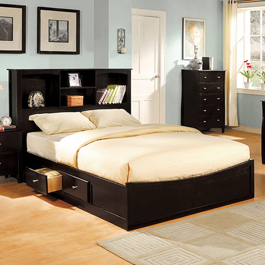 Furniture of America Brooklyn Espresso Queen Platform Bed ...