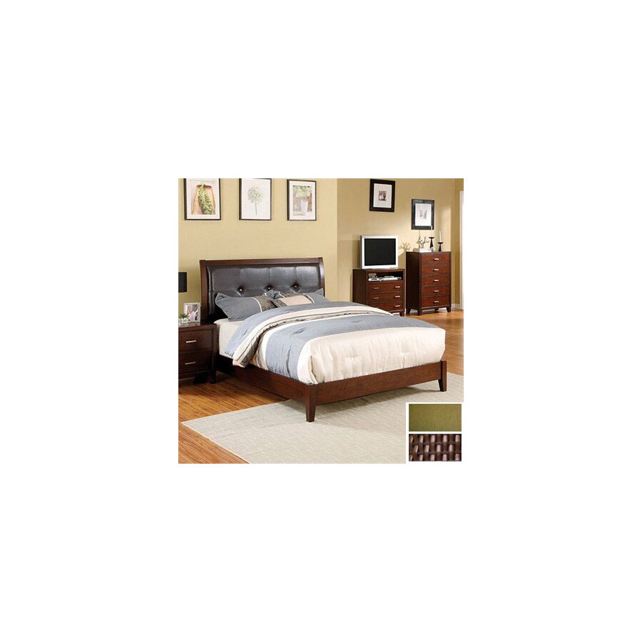 Furniture of America Enrico Brown Cherry California King Platform Bed ...