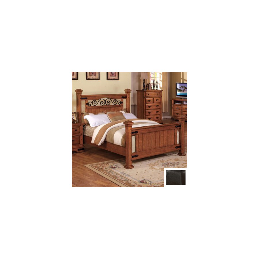 Furniture of America CM7496Q Sonoma American Oak Queen Poster Bed