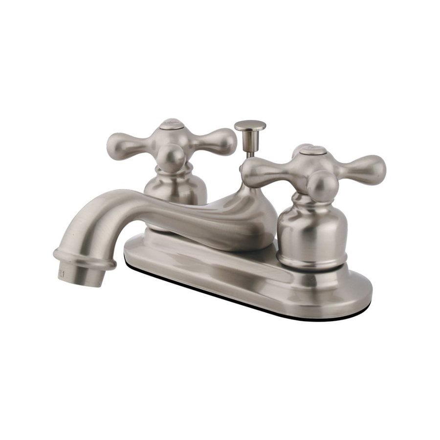 Elements of Design EB608AX Elizabeth Satin Nickel 2-Handle 4-in Centerset Bathroom Faucet (Drain Included)
