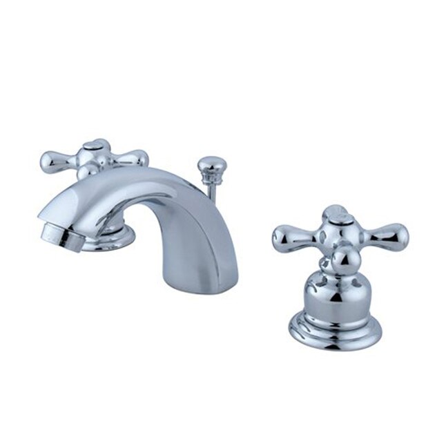Elements of Design EB941AX Chrome 2-Handle 4-in Mini Widespread Bathroom Faucet (Drain Included)