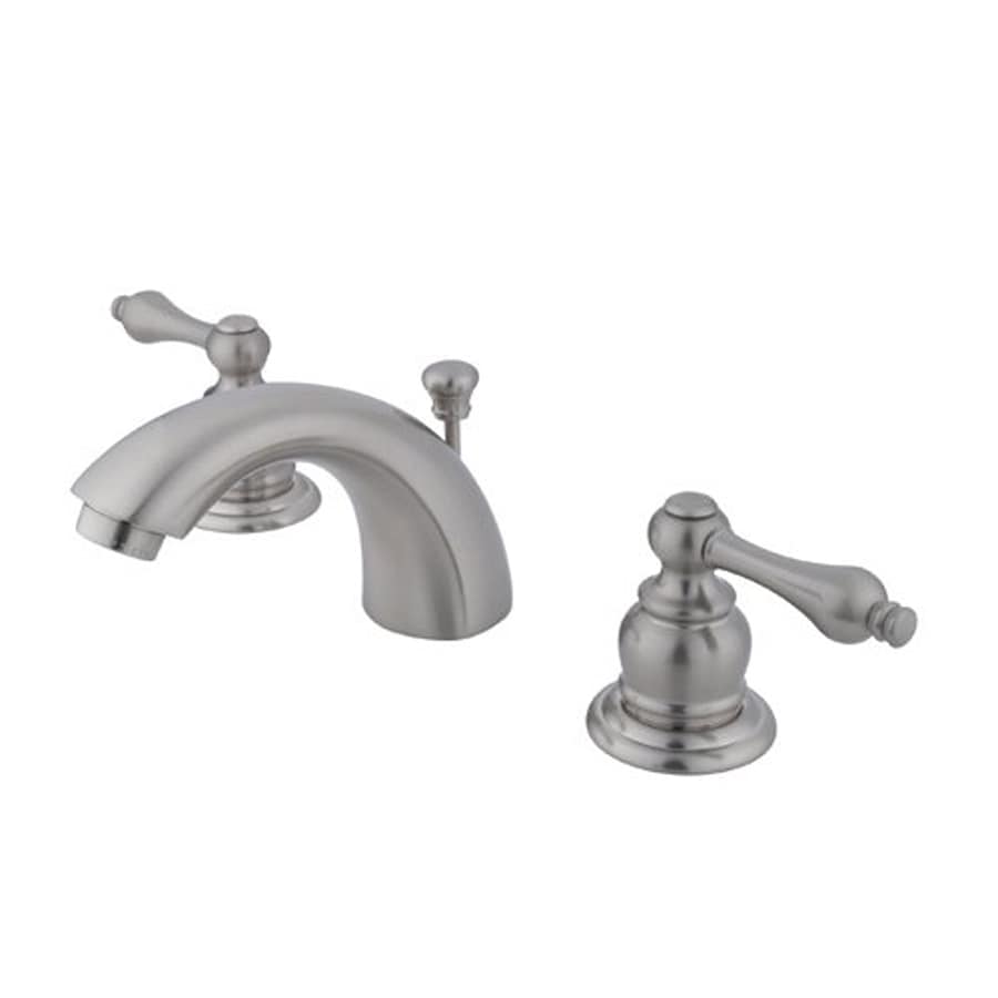 Elements of Design EB948AL Satin Nickel 2-Handle 4-in Mini Widespread Bathroom Faucet (Drain Included)