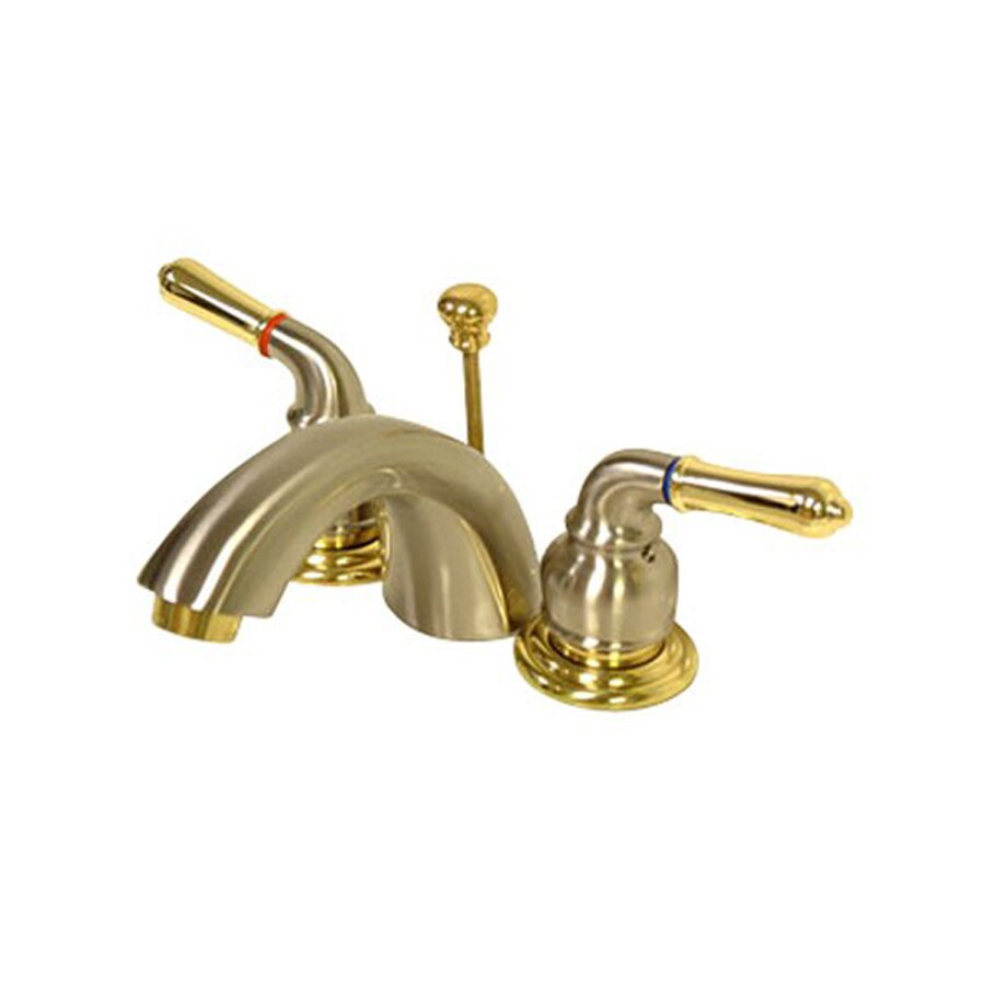 Elements of Design Satin Nickel/Polished Brass 2-Handle 4 ...