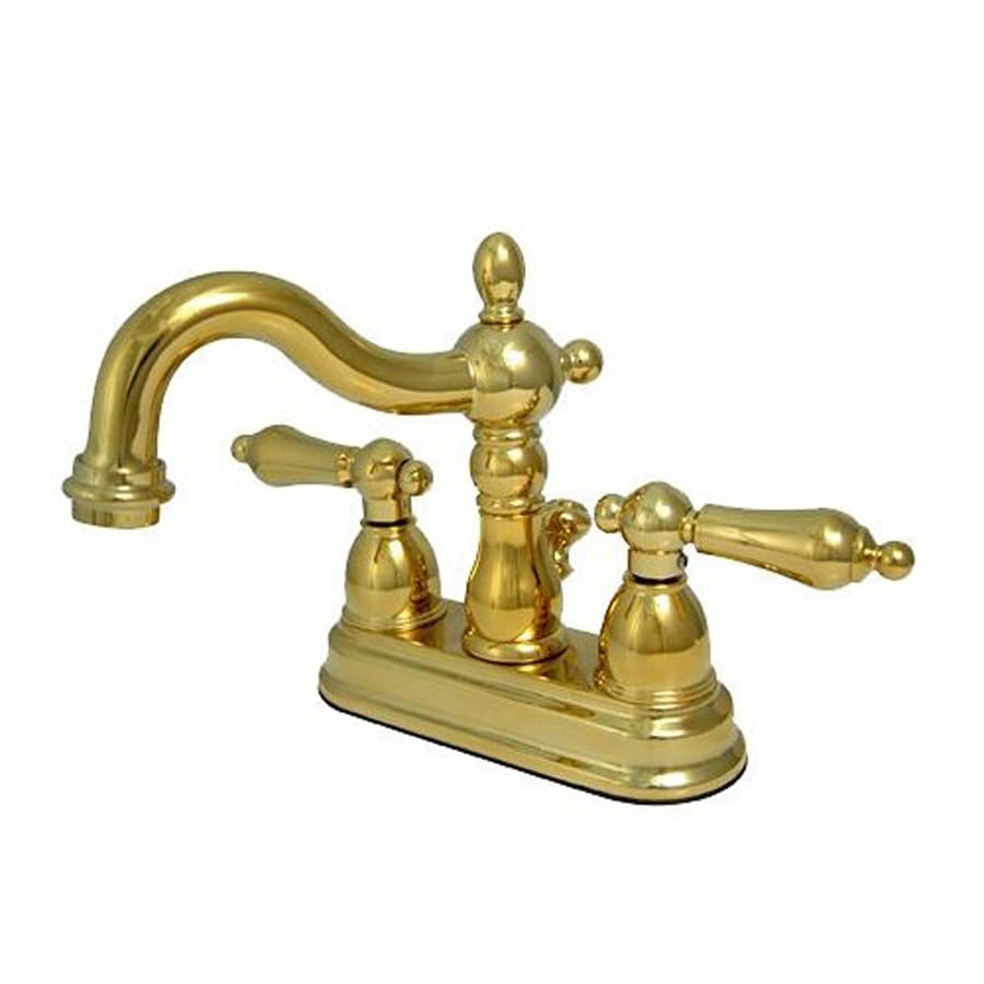 shop elements of design polished brass 2-handle 4-in centerset shop elements of design polished brass 2-handle 4-in centerset