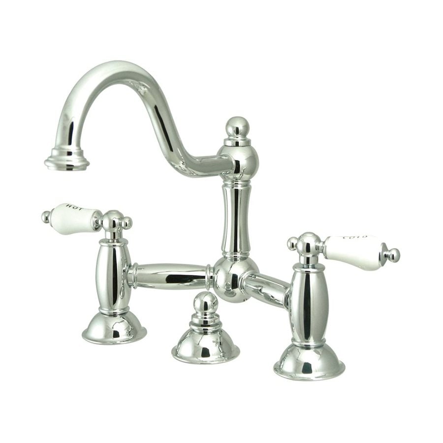 Elements Of Design Chicago Chrome 2 Handle Widespread Bathroom Sink   4074091 