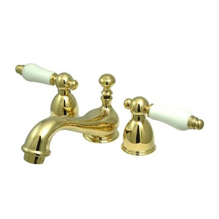 Shop Elements Of Design Chicago Polished Brass 2 Handle 4 In Mini   4074131 