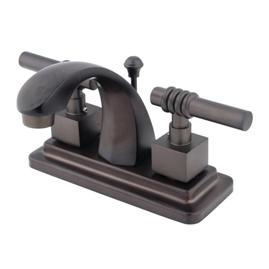 Elements of Design ES4645QL Milano Oil-Rubbed Bronze 2-Handle 4-in Centerset Bathroom Faucet (Drain Included)