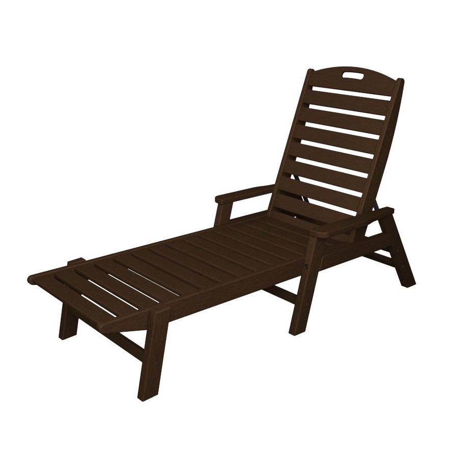 Polywood Nautical Slat Seat Recycled Plastic Single Patio Chaise