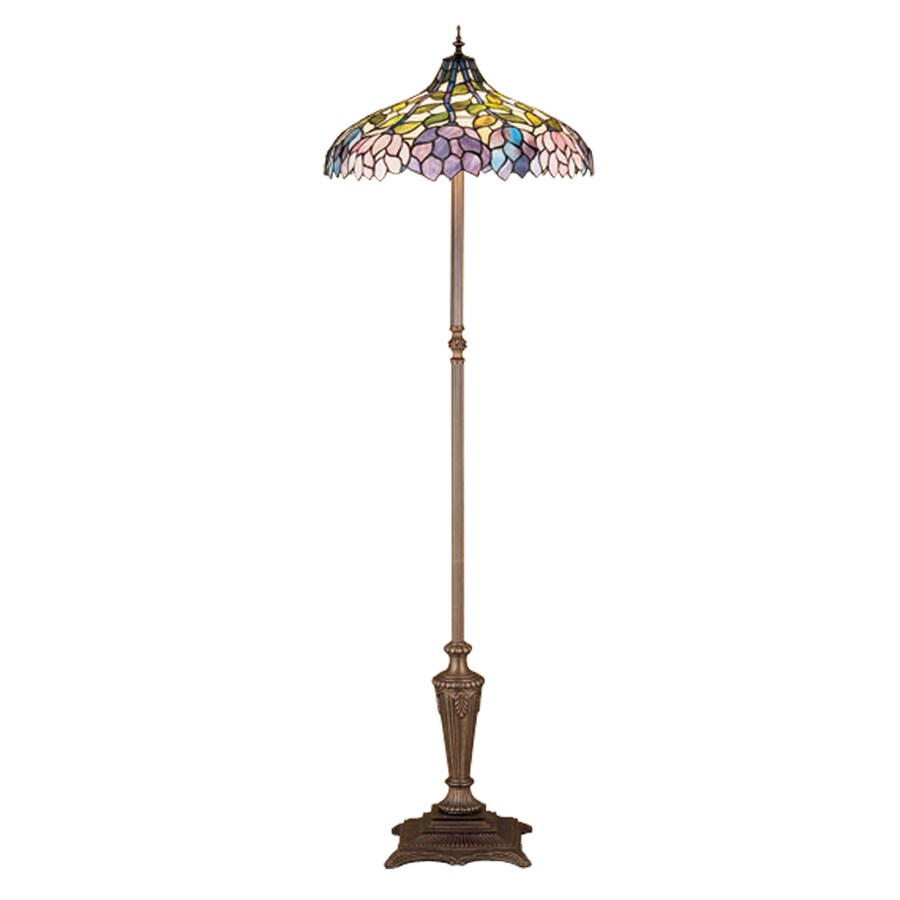 Meyda Tiffany Wisteria 64in Mahogany Bronze TiffanyStyle Indoor Floor