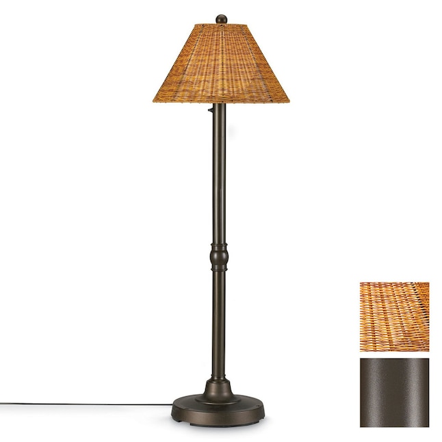 Patio Living Concepts 13207 5-ft Resin Outdoor Floor Lamp with Natural Shade