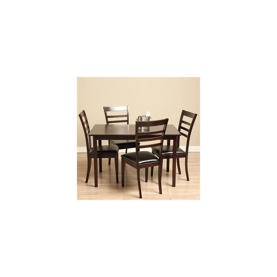 Warehouse of Tiffany 1429131+8542218 G Crystal Light Cappuccino Dining Set