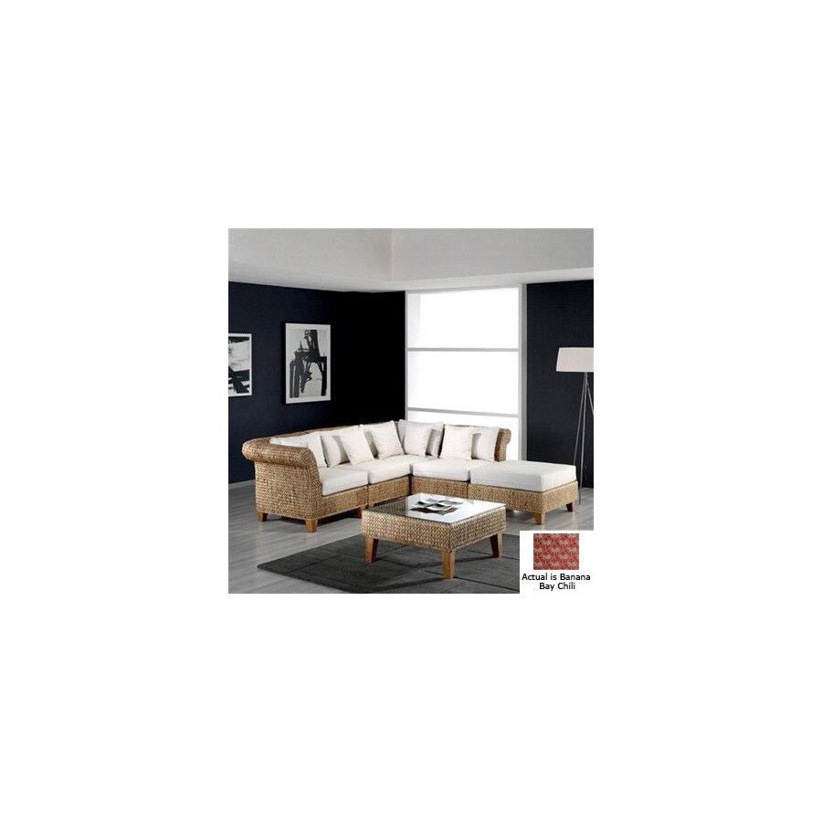 Hospitality Rattan ATG5265689 Seagrass Natural 6-Piece Seating Set