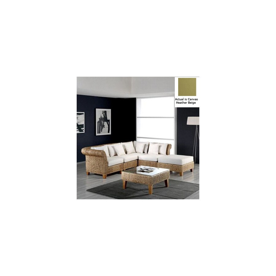 Hospitality Rattan ATG5265721 Seagrass Natural 6-Piece Seating Set