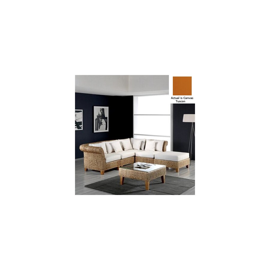 Hospitality Rattan ATG5265722 Seagrass Natural 6-Piece Seating Set