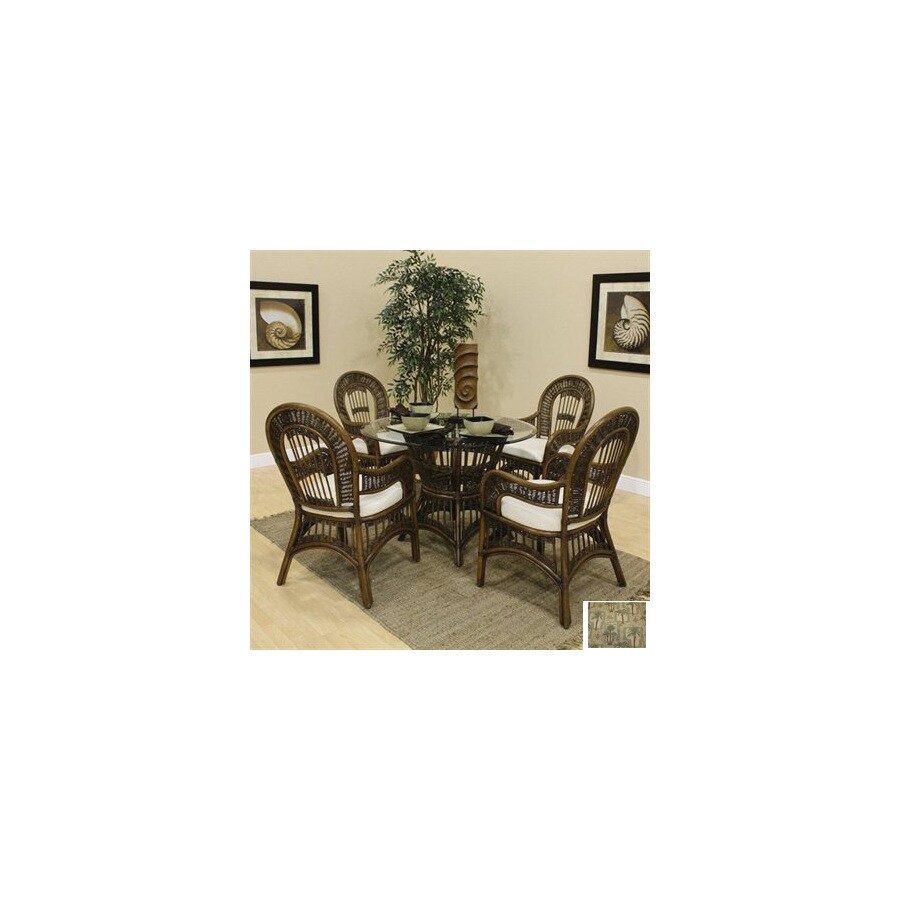 Hospitality Rattan ATG6856115 St. Lucia Antique Dining Set