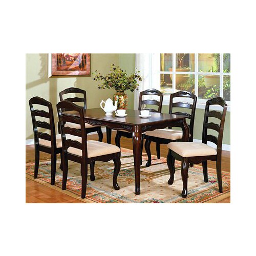 Furniture of America Townsville Dark Walnut Dining Set in the Dining ...