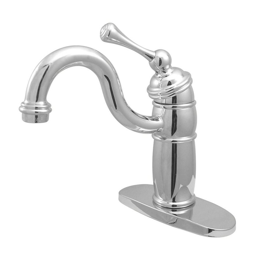 Elements of Design EB1481BL Hot Springs Chrome 1-Handle Deck Mount Bar and Prep Kitchen Faucet