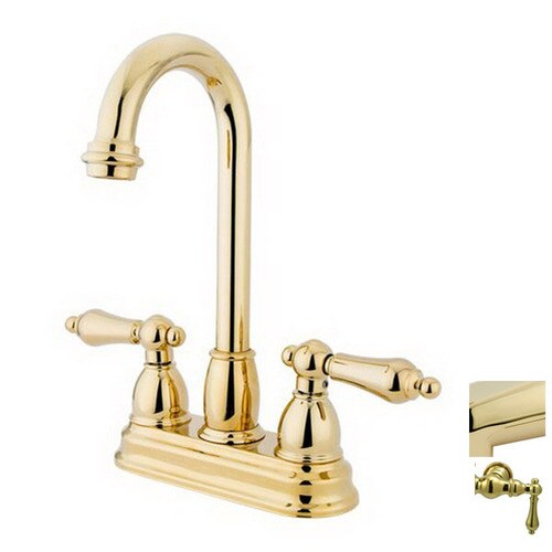 Elements Of Design Chicago Polished Brass 2 Handle Bar Faucet At