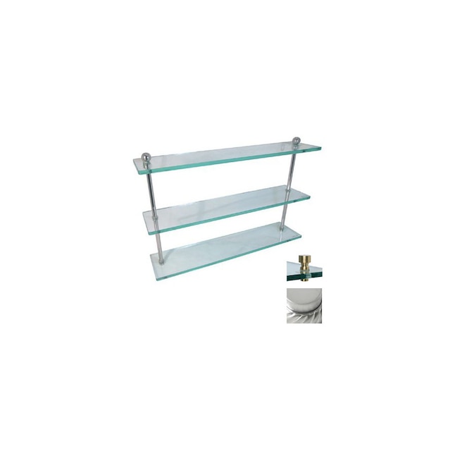 Allied Brass FT-5/16-SCH Prestige Regal Satin Chrome Brass Bathroom Shelf