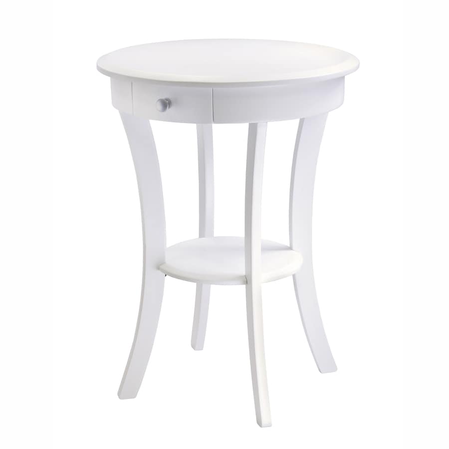 Winsome Wood White Wood Casual End Table At