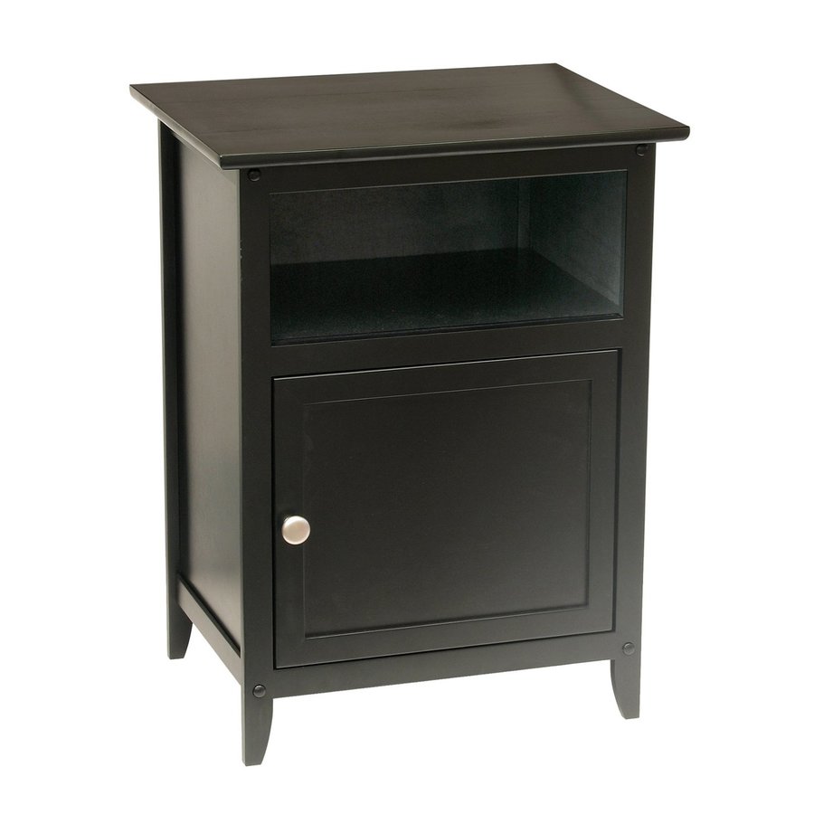 Winsome Wood Black Wood Casual End Table At