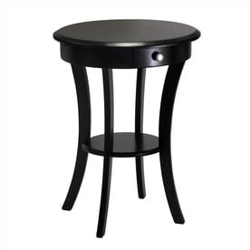 Winsome Wood End Tables At Lowes Winsome Wood Black Casual End Table
