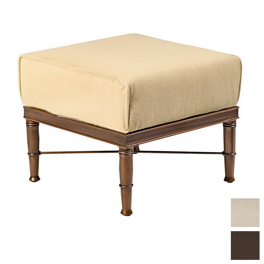 Woodard 24in L x 24in W x 13.5in H Aluminum Ottoman in the Outdoor