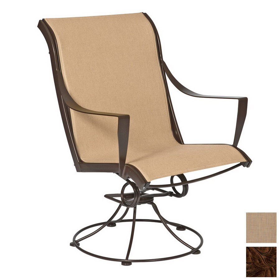 Wrought iron cheap swivel patio chairs