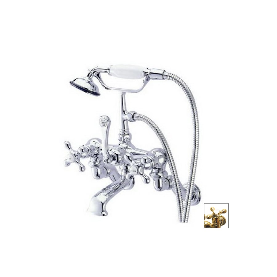 Elements Of Design Hot Springs Chrome 3 Handle Tub And Shower Faucet With Handheld Showerhead In 3649