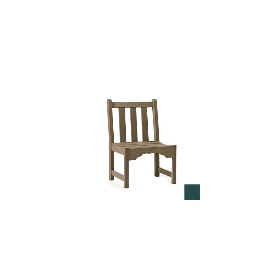 Siesta Furniture Hunter Green Slat Seat Plastic Patio Dining Chair at