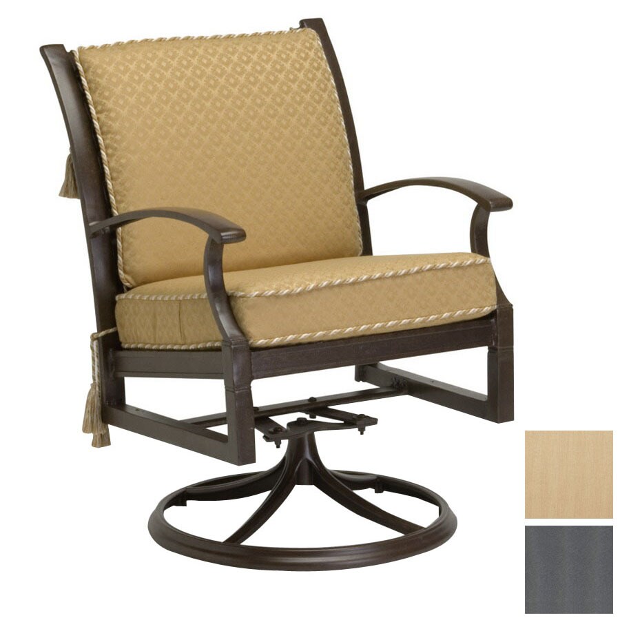 Cascadia Cast Aluminum Swivel Rocker Patio Dining Chair at