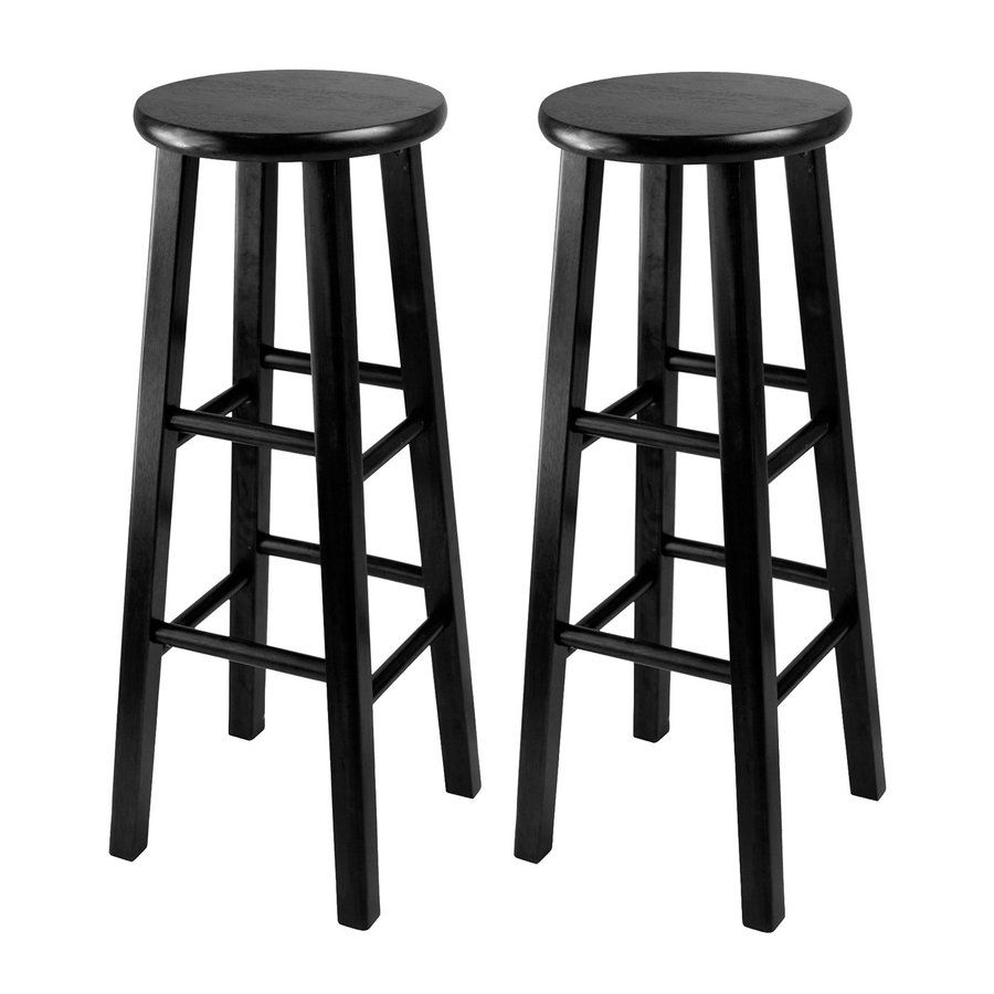 winsome bar stools wood winsome wood set of casual black bar stools shop at lowescom winsome bar stools wood winsome wood set of casual black bar stools shop at lowescom