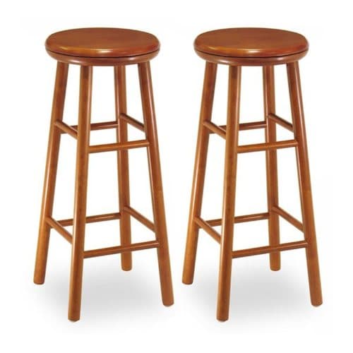 Winsome Wood Set of 2 Cherry Bar Stools at Lowes.com